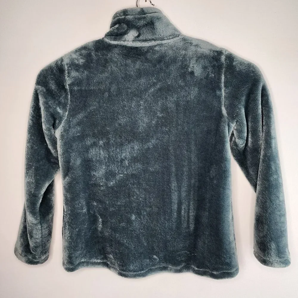 32 DEGREES HEAT Luxe Faux‎ Fur Fuzzy Fleece Cozy Zip Up Jacket  Size L